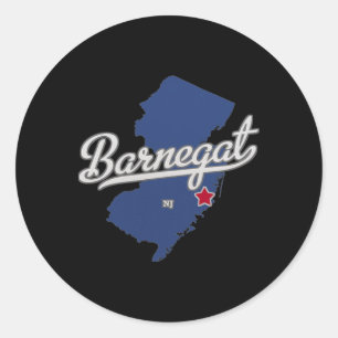 Barnegat New Jersey Nj Map  Classic Round Sticker