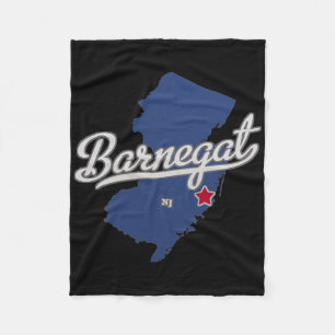 Barnegat New Jersey Nj Map Fleece Blanket