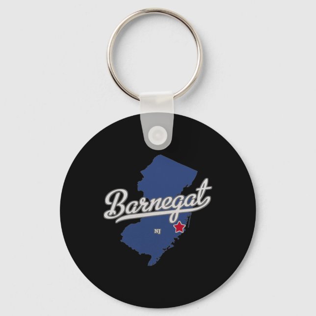 Barnegat New Jersey Nj Map  Key Ring (Front)