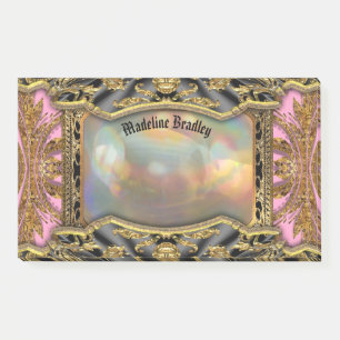 Barnetcue Beautiful Baroque Monogram Post-it Notes