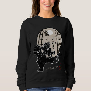 Barney Cute Dinosaur & Friend with Japanese-Inspir Sweatshirt