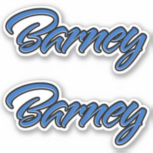 Barney name blue sticker Sticker Sticker Stickerse