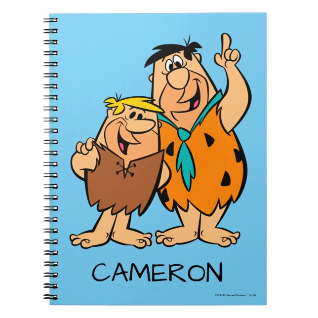Barney Rubble and Fred Flintstone Spiral Notebook (Front)