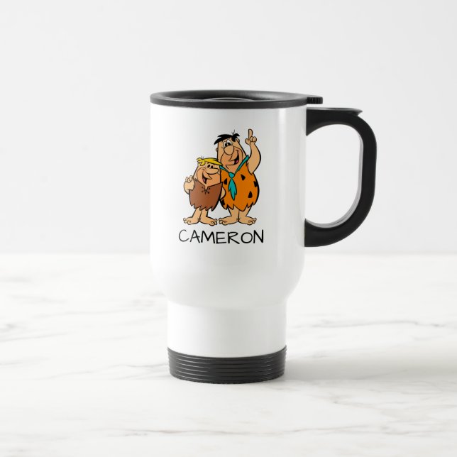 Barney Rubble and Fred Flintstone Travel Mug (Right)