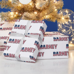 Barney Vorname Name USA US Geschenkpapier Papier Wrapping Paper