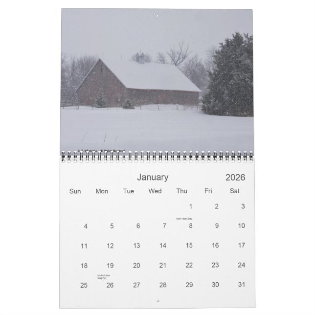 Barns 2015 - Collection Two Calendar (Jan 2026)