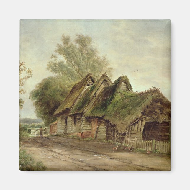 Barns at Flatford (oil on canvas) Magnet (Front)
