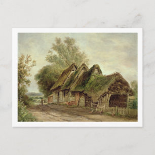 Barns at Flatford (oil on canvas) Postcard