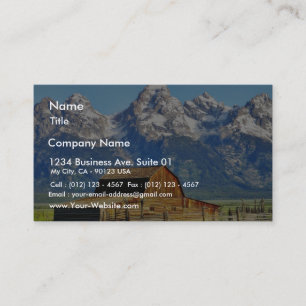 Barns Grand Tetons Mountains Business Card