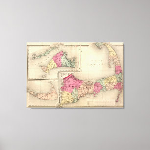 Barnstable, Dukes, Nantucket counties Canvas Print