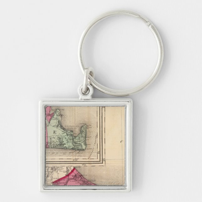 Barnstable, Dukes, Nantucket counties Key Ring (Front)