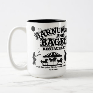 Barnum and Bagel Restaurant, Skokie, Illinois Two-Tone Coffee Mug