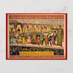 Barnum and Bailey Circus Poster Postcard