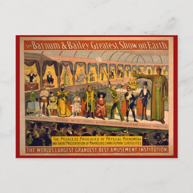 Barnum and Bailey Circus Poster Postcard (Front)
