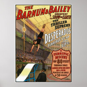 Barnum and Bailey Desperado's Leap for Life Poster