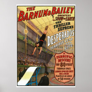 Barnum and Bailey Desperado's Leap for Life Poster