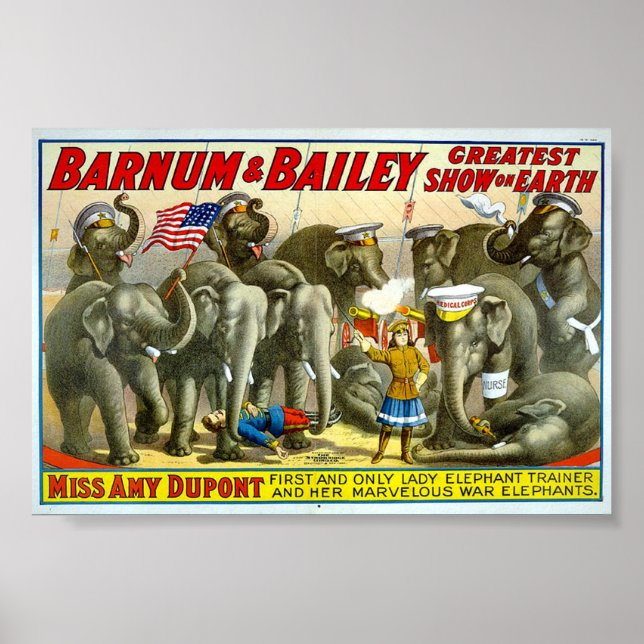 Barnum and Bailey Elephant Trainer Poster (Front)