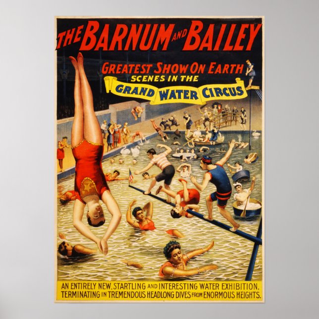 Barnum and Bailey Grand Water Circus Poster (Front)