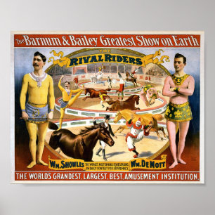 Barnum and Bailey - Rival Riders Poster