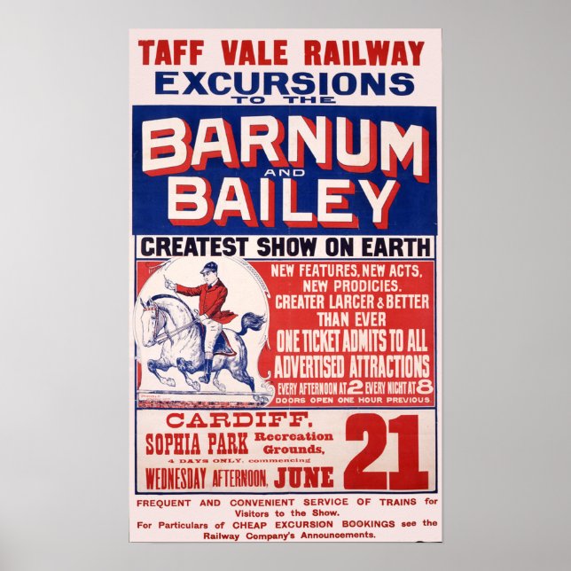 Barnum & Bailey Circus - Circa 1900 Poster (Front)