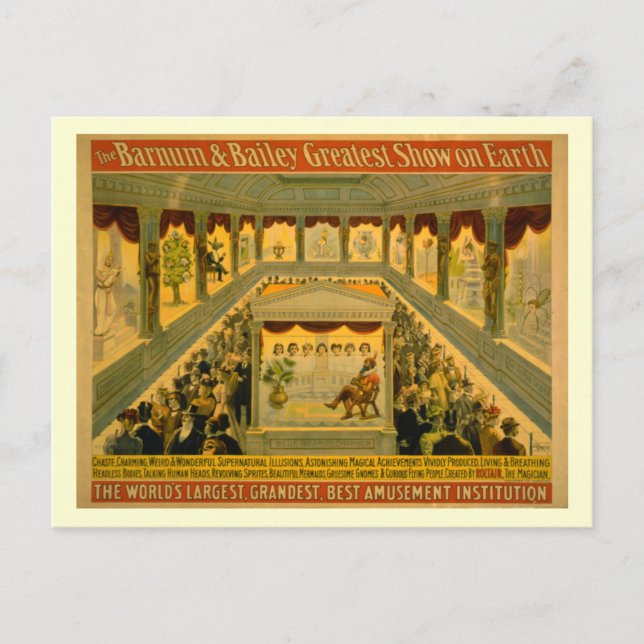 Barnum & Bailey Circus Poster Postcard (Front)