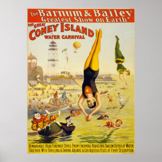 Barnum & Bailey Coney Island Water Carnival Poster