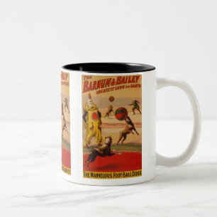 Barnum & Bailey - Marvellous Football Dogs Two-Tone Coffee Mug