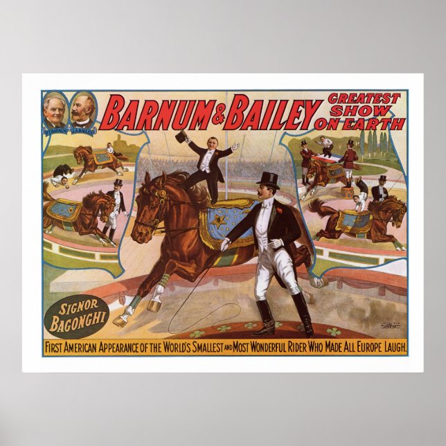 Barnum & Bailey Smallest Rider Advertisement Poster (Front)