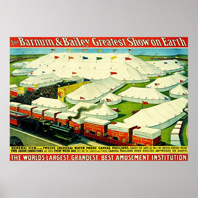 Barnum & Bailey ~ Vintage Circus Poster. Poster (Front)