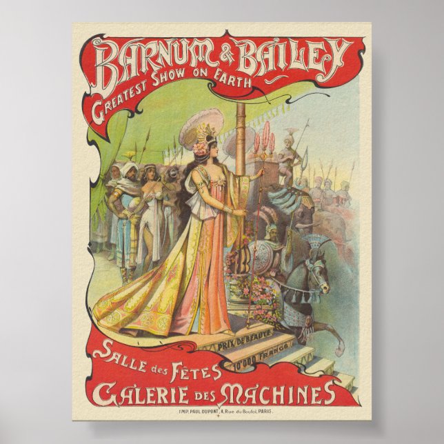 Barnum & Bailey Vintage Poster 1901 (Front)