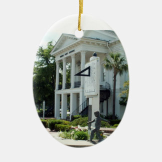 Barnwell Courthouse and Sundial Ceramic Tree Decoration