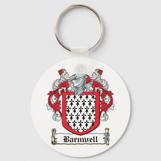 Barnwell Family Crest Key Ring (Front)