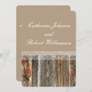 Barnwood and Lace Country Wedding Custom Template