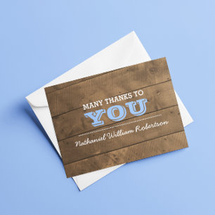 Barnwood Blue Confirmation Thank You Note Card