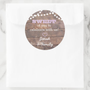 Barnwood Lights Lilac Sweet Treat Bag Sticker