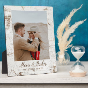 Barnwood Rustic Country Wedding Photo Keepsake Plaque