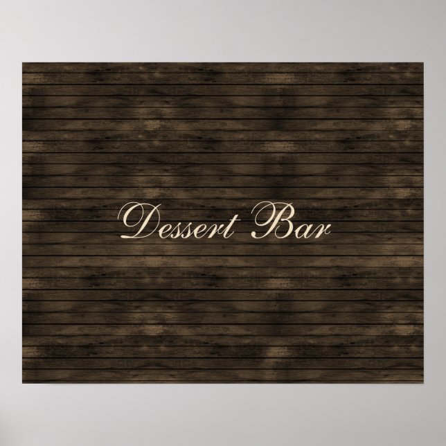 barnwood rustic wedding sign poster (Front)