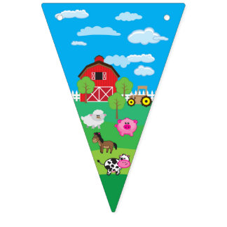 Barnyard Animal - Farm - Birthday - Baby Shower Bunting