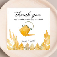 Barnyard Animals -Barn- Baby Shower Thank You Card