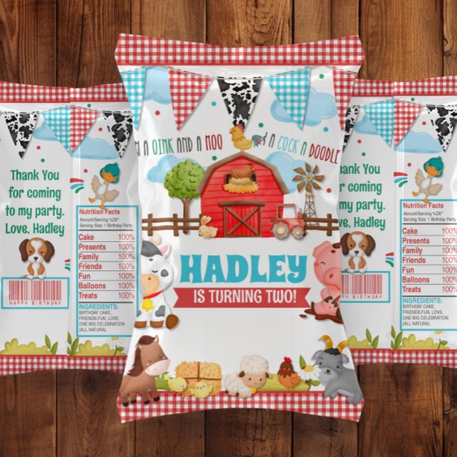 Barnyard Bash Birthday Party Chip Bag Wrapper (Creator Uploaded)