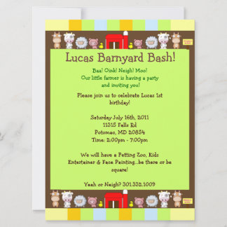 Barnyard Bash Invitation