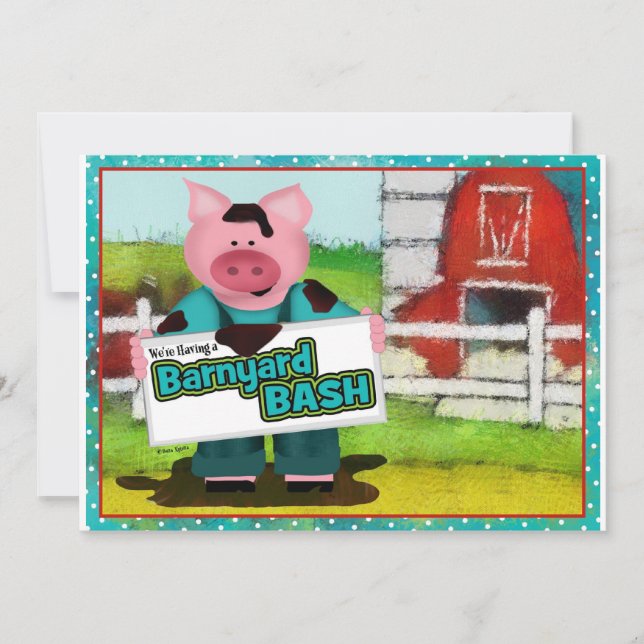 Barnyard Bash Party Invitation (Front)
