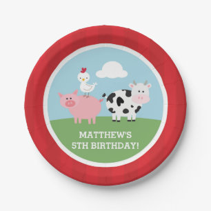 Barnyard Birthday Bash/Party Paper Plate