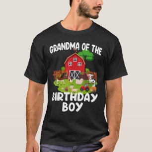 Barnyard Birthday Farm Animals Grandma Birthday Bo T-Shirt