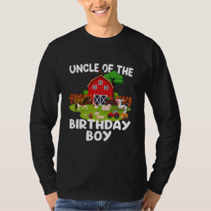Barnyard Birthday Farm Animals Uncle Birthday Boy T-Shirt