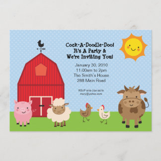 Barnyard Birthday Party Invitation
