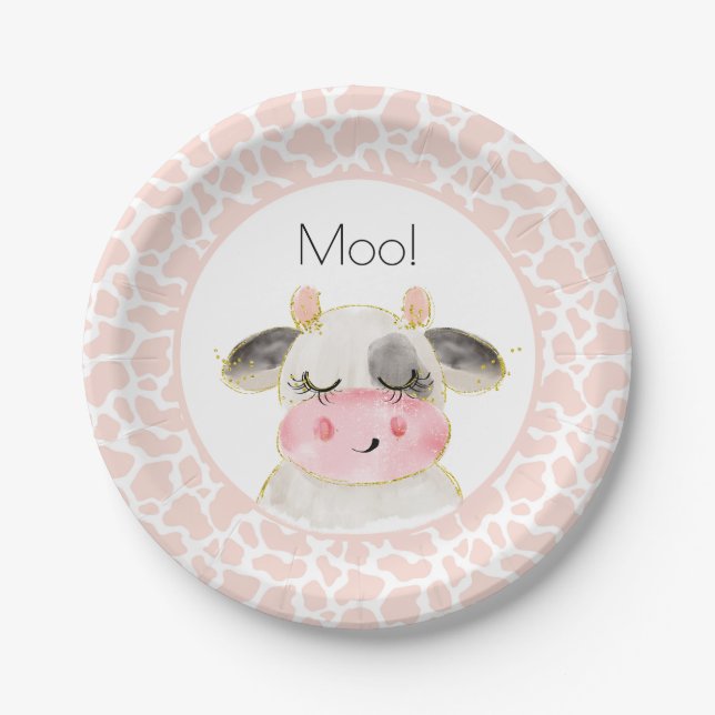 Barnyard Birthday Plate Oink Moo Cockadoodledoo (Front)
