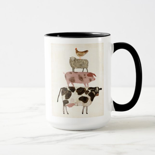 Barnyard Buds - Cow, Pig, Sheep, and Hen Mug (Right)