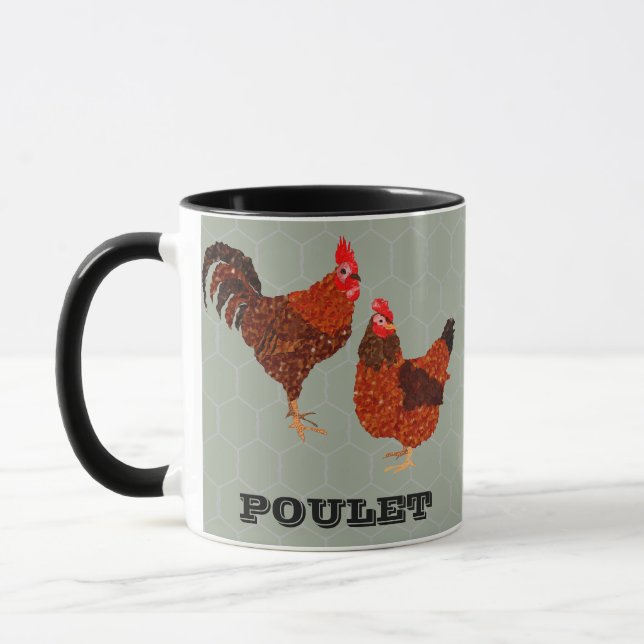 Barnyard Chickens Mug (Left)