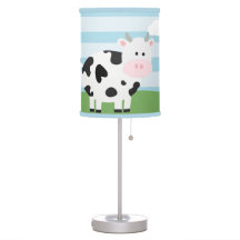 Barnyard Cow Nursery Kids Room Lamp